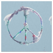 Funky Peace Sign Smudge Aquarell Stoff (Nahaufnahme)