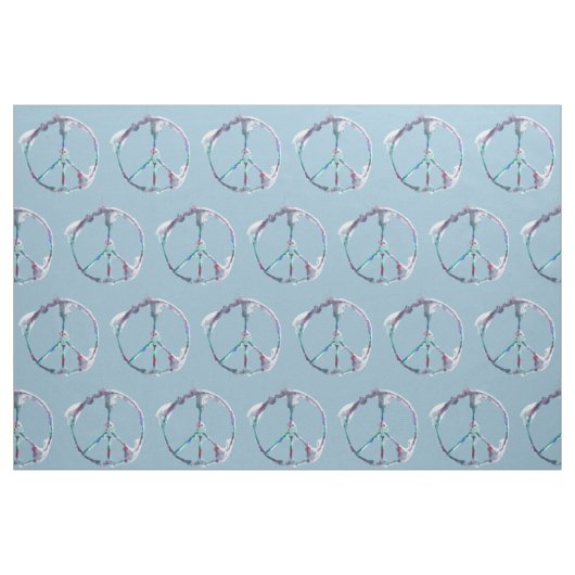 Funky Peace Sign Smudge Aquarell Stoff (Fat Quarter (45,7 x 55,9 cm))