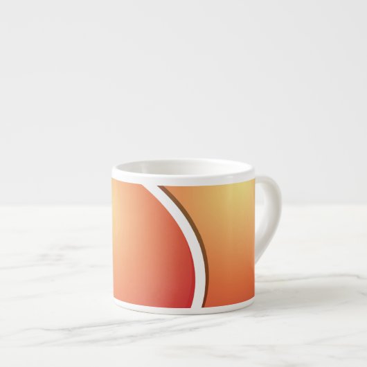 Funky Peach Espressotasse (Vorderseite Rechts)