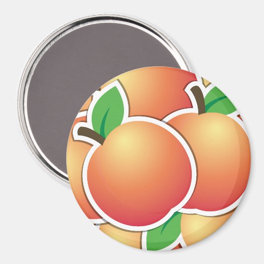 Funky Peach Magnet (Vorderseite/Rückseite)