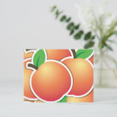 Funky Peach Postkarte (Stehend Vorderseite)