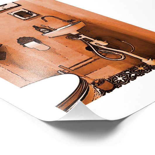 Funky Peachy Bad Fotodruck (Ecke)