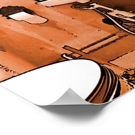 Funky Peachy Bad Poster (Ecke)