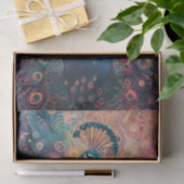 Funky Peacock - Dekoupage der farbenfrohen Federn Seidenpapier (Geschenk)