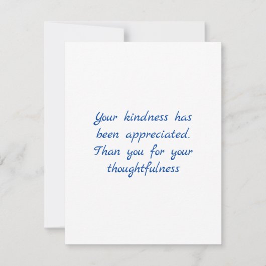 Funky Peacock Flat Danke Karte (Rückseite)