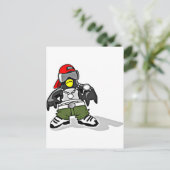 Funky Penguin Postkarte (Stehend Vorderseite)