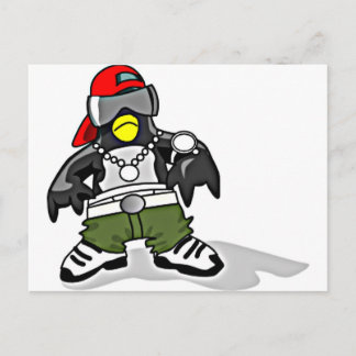 Funky Penguin Postkarte
