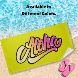 Funky Peridot | Golden Yellow Aloha Strandtuch