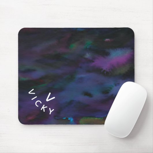 Funky personalisierte abstrakte Smokey-Wasserfarbe Mousepad (Mit Mouse)