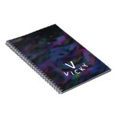 Funky personalisierte abstrakte Smokey Wasserfarbe Notizblock (Rechte Seite)