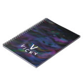 Funky personalisierte abstrakte Smokey Wasserfarbe Notizblock (Linke Seite)