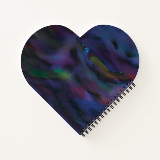 Funky personalisierte abstrakte Smokey-Wasserfarbe Notizblock (Rückseite)