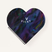 Funky personalisierte abstrakte Smokey-Wasserfarbe Notizblock (Vorderseite)