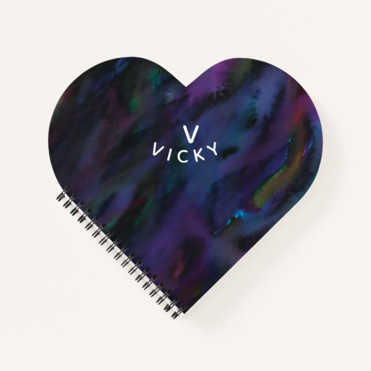 Funky personalisierte abstrakte Smokey-Wasserfarbe Notizblock (Vorderseite)