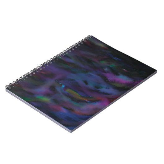 Funky personalisierte abstrakte Smokey-Wasserfarbe Notizblock (Linke Seite)