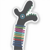 Funky Phantastisch Dino Aufkleber (Vorderseite)