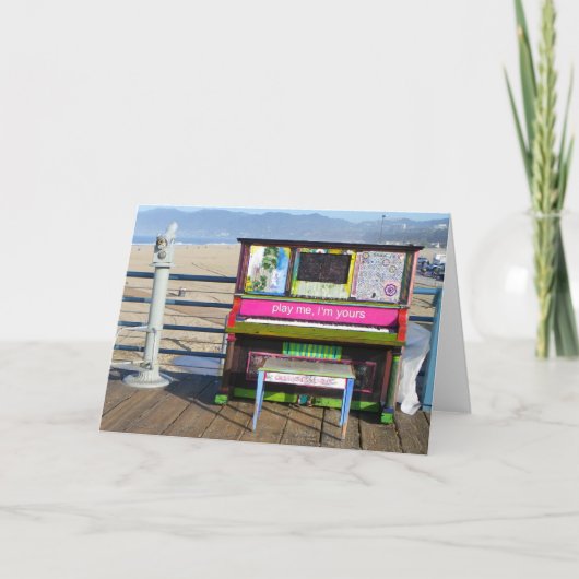 Funky Piano Grußkarte! Karte (Vorderseite)