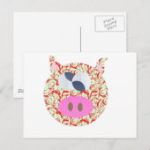 Funky Pig Postkarte (Vorne/Hinten)
