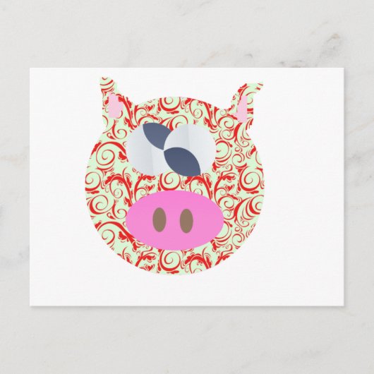 Funky Pig Postkarte (Vorderseite)