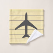 Funky Pilot-Flugrouten Badhandtuch Set (Waschlappen)