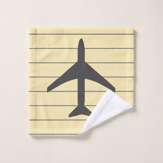 Funky Pilot-Flugrouten Badhandtuch Set (Waschlappen)