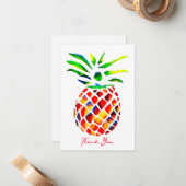 Funky Pineapa cool Art Mitteilungskarte (Vorderseite/Rückseite Beispiel)
