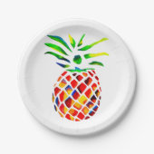 Funky Pineapa cool Art Pappteller (Vorderseite)