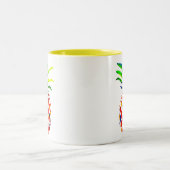 Funky Pineapa cool Art Zweifarbige Tasse (Mittel)