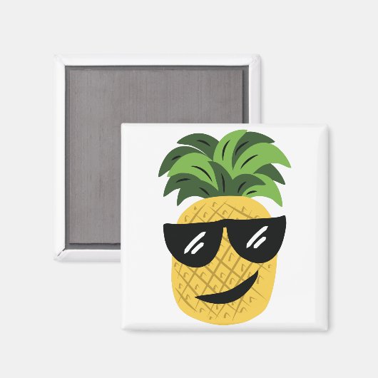 Funky Pineaple Magnet (Vorderseite/Rückseite)