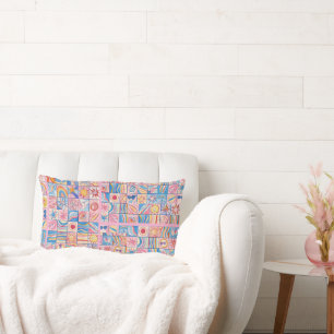 Funky Pink Abstrakt Throw Kissen
