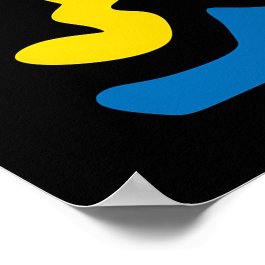 Funky Pink Alien - Neon Pop Art Quirky Monster Poster (Ecke)