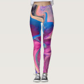Funky Pink Art Leggings (Vorderseite)
