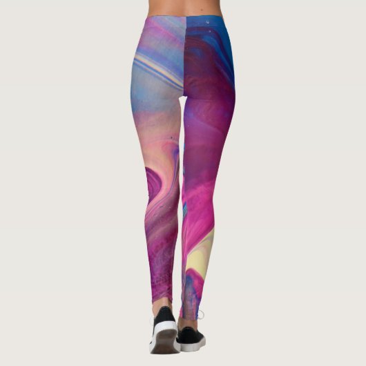 Funky Pink Art Leggings (Rückseite)