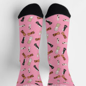 Funky Pink Cat Paw Socks Socken (Oben)