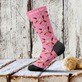 Funky Pink Cat Paw Socks Socken