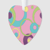 Funky Pink Circles Akronylic Ornament (Vorderseite)