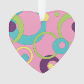 Funky Pink Circles Akronylic Ornament (Vorderseite)