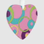 Funky Pink Circles Akronylic Ornament (Vorderseite)