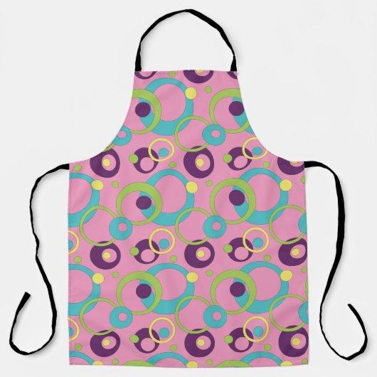 Funky Pink Circles All-over Print Schürze (Vorderseite)