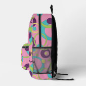 Funky Pink Circles Bedruckter Rucksack (Rechts)