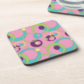 Funky Pink Circles Cork Untersetzer (Linke Seite)