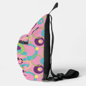 Funky Pink Circles Crossbody Bag (Rechts)