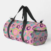 Funky Pink Circles Duffle Bag (Rechte Ecke)