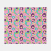 Funky Pink Circles Fleece Blanket (Vorderseite (Horizontal))