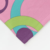 Funky Pink Circles Fleece Blanket (Ecke)