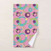 Funky Pink Circles Handtuch-Set Badhandtuch Set (Handtuch)