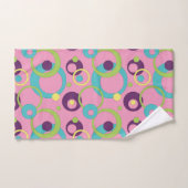 Funky Pink Circles Handtuch-Set Badhandtuch Set (Handtuch)