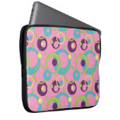 Funky Pink Circles Laptop Sleeve (Vorne Rechts)