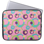 Funky Pink Circles Laptop Sleeve (Vorderseite)