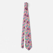 Funky Pink Circles Men Neck Tie Krawatte (Rückseite)